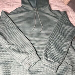 Textured Green Hoodie